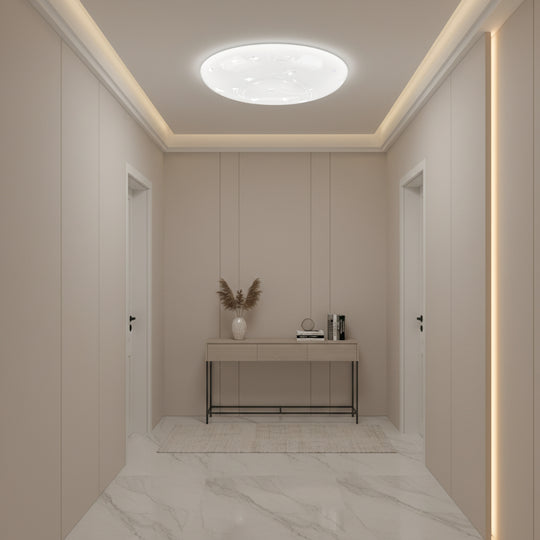 Star LED φωτιστικό οροφής 23 cm, 22W, 3000K / 4000K / 6000K, Λευκά, μεταλλικά και ακρυλικά φωτιστικά οροφής LED Προεπιλεγμένος τίτλος Alessandro Design