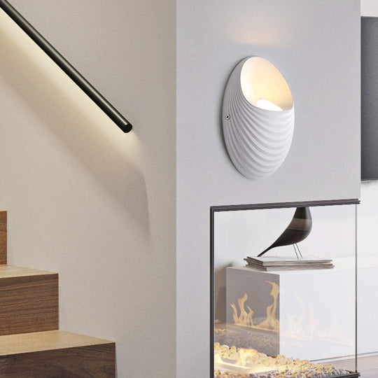 Shell Exterior Wall Light, 5W, 3000K, White Exterior Wall Light Προεπιλεγμένος τίτλος Alessandro Design