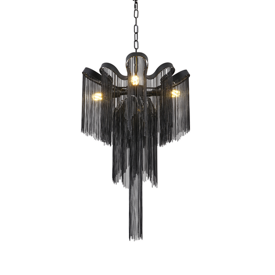 Πολυέλαιος Aurora, 4xE14, Διάμετρος 43 cm, Ύψος 68 cm, Μαύρος, Metal Modern Chandeliers Προεπιλεγμένος τίτλος Alessandro Design