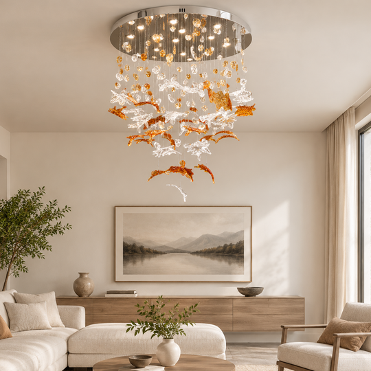 ESIK Supremo Crystal LED Chandelier, 112W, Κρύο/Ζεστό/Ουδέτερο φως, Μέταλλο και Γυαλί, Χρυσό