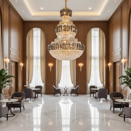 VELIOR Supremo Crystal Chandelier 40xE14, D100 cm, Χρυσό, Ρυθμιζόμενο Ύψος, Μέταλλο και Κρύσταλλο