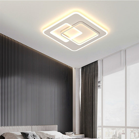 Πολυέλαιος LED με τηλεχειριστήριο NOLUX 34W, Τετράγωνο, Κρύο/Ζεστό/Ουδέτερο φως, Ρυθμιζόμενο, Λευκοί πολυέλαιοι LED με τηλεχειριστήριο Προεπιλεγμένος τίτλος Alessandro Design