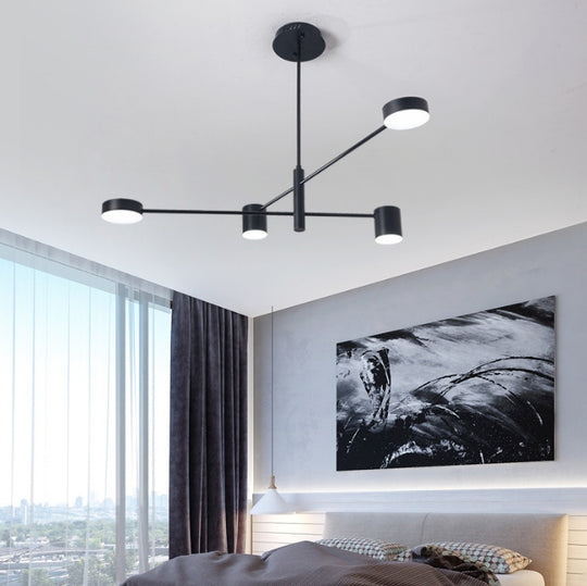 GALIOS LED Πολυέλαιος 48W, 4 Στοιχεία, Κρύο/Ζεστό/Ουδέτερο φως, Μαύροι Μοντέρνοι Πολυέλαιοι Προεπιλεγμένος τίτλος Alessandro Design