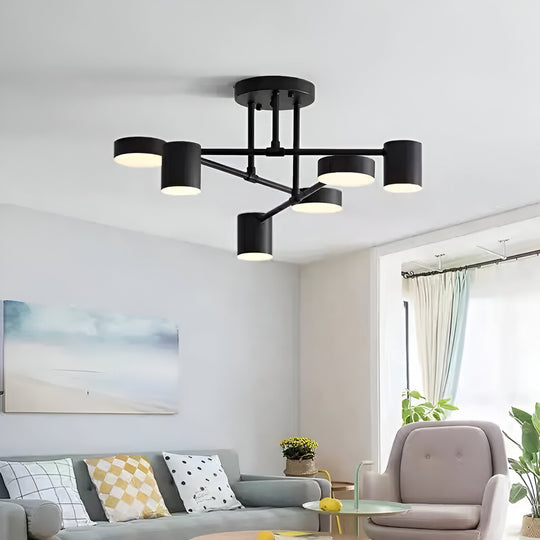 Πολυέλαιος LED GALIOS 26W, 6 Στοιχεία, Κρύο/Ζεστό/Ουδέτερο φως, Μαύρο Εφαρμοσμένο Πολυέλαιοι LED Προεπιλεγμένος τίτλος Alessandro Design
