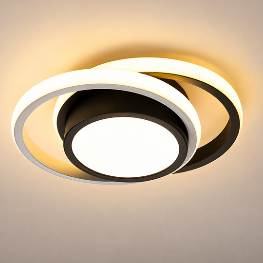 Πολυέλαιος LED VERTEX FUSION 21W, 2 Κύκλοι, Μεταλλικοί Σκελετοί, Κρύο/Ζεστό/Ουδέτερο φως, Λευκό/Μαύρο