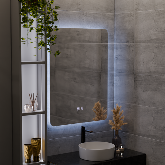 Καθρέφτης ARTEA Touch Rectangular LED, 14W, 60X80cm, Demister System, Dimmable, Cold Light 6000K Mirrors Korman E Προεπιλεγμένος τίτλος Alessandro Design