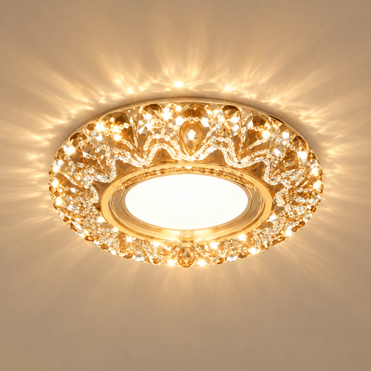 ORBITA LED Spot, 5W, Στρογγυλό, Κρύο / Ζεστό φως, Αντίκα Μπρούτζο, Ρητίνη και Γυαλί