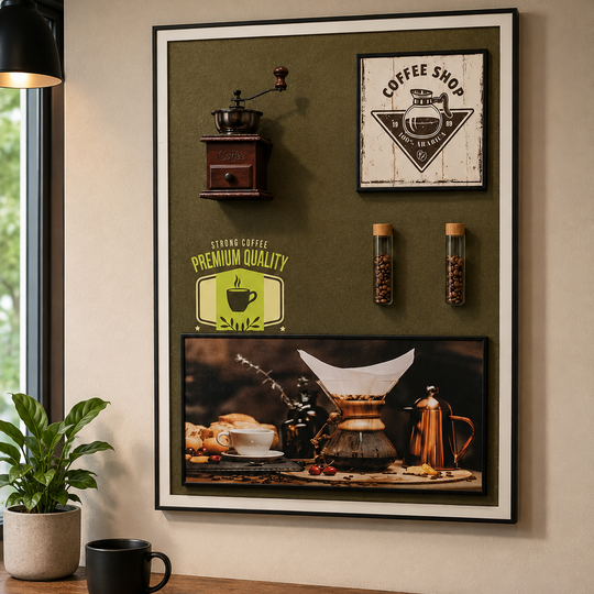 Διακοσμητικός Πίνακας Coffee Passion, 60 x 80 cm, κράμα αλουμινίου και MDF