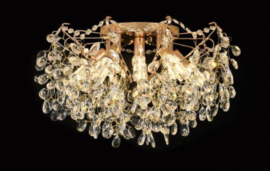 Crystal Chandelier GLOWRIA Eleganza, 6x E14, Diameter 50cm, Gold Crystal Chandeliers Προεπιλεγμένος τίτλος Alessandro Design