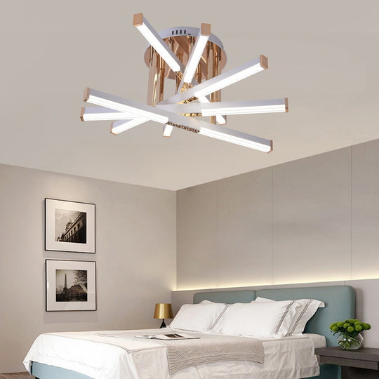 Πολυέλαιος LED με Τηλεχειριστήριο LT182/5WH, 68W, 5 Στοιχεία, Κρύο/Ζεστό/Ουδέτερο φως, Ρυθμιζόμενο, Λευκοί πολυέλαιοι LED με τηλεχειριστήριο Προεπιλεγμένος τίτλος Alessandro Design