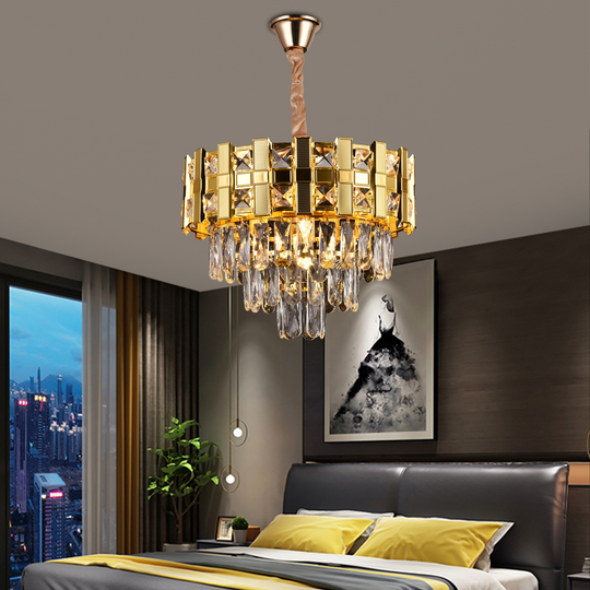 Crystal Chandelier BRAN Nobile 5xE14, Διάμετρος 40cm, Γυαλιστερό χρυσό, Ρυθμιζόμενο ύψος Crystal Chandeliers Προεπιλεγμένος τίτλος Alessandro Design