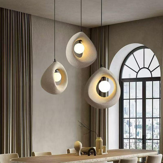 FOAMER Modern Chandelier, 35 cm, Suspended, 1 X E27, White, Metal and Foam, Adjustable Height Modern Chandeliers Προεπιλεγμένος τίτλος Alessandro Design