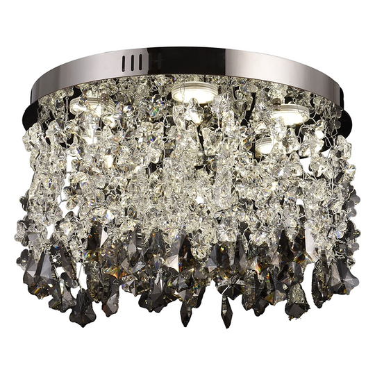 Crystal LED Chandelier LLC212/400BU Στρογγυλός, 22W, Κρύο/Ζεστό/Ουδέτερο φως, Κρύσταλλοι, Γυαλιστερό χρώμιο
