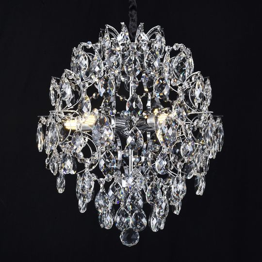 Crystal Chandelier CRYSTARA Nobile, 5x E14, Diameter 40cm, Shiny Chrome Crystal Chandeliers Προεπιλεγμένος τίτλος Alessandro Design