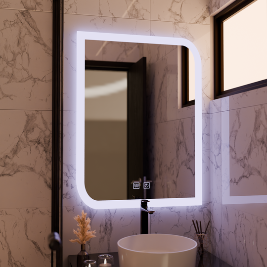 CLARIVO LED Καθρέφτης Ορθογώνιος, 14W, 60X80cm, Touch, Demister System Mirrors Korman E Προεπιλεγμένος τίτλος Alessandro Design