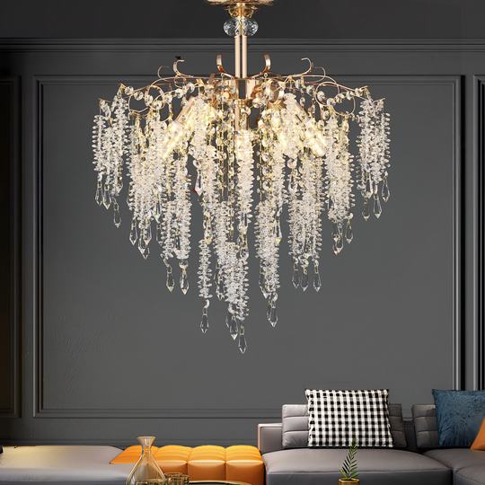 Crystal Chandelier STROZZI Eleganza 5xE14, Diameter 50cm, Gold Crystal Chandeliers Προεπιλεγμένος τίτλος Alessandro Design