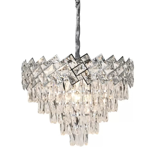 Crystal Chandelier WINDSOR Eleganza 8xE14, Διάμετρος 39cm, Γυαλιστερό Chrome, Ρυθμιζόμενο ύψος Crystal Chandeliers Προεπιλεγμένος τίτλος Alessandro Design