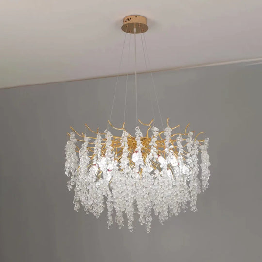 WALTZ Cascade Crystal Chandelier, 6xG9, Χρυσό, διάμετρος 45cm, Ρυθμιζόμενο ύψος Crystal Chandeliers Προεπιλεγμένος τίτλος Alessandro Design