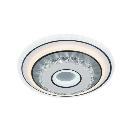 LED κρυστάλλινος πολυέλαιος SERILDA 40W, Διάμετρος 20cm, Κρύο/Ζεστό/Ουδέτερο φως, Λευκό