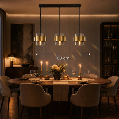Κρεμαστός πολυέλαιος LC855/3LGY, 3XE27, ρυθμιζόμενο ύψος, γυαλί και μέταλλο - 01_LC855-3LGY.png