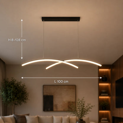 Πολυέλαιος FLUIRA LED με τηλεχειριστήριο, 52W, Κρύο/Ζεστό/Ουδέτερο φως, Ρυθμιζόμενο, Μαύρο - 01_LT103BK.png