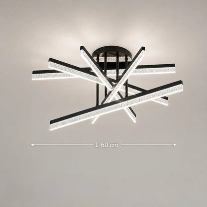 Πολυέλαιος LED με Τηλεχειριστήριο LT179/5BK, 68W, 5 Στοιχεία, Ψυχρό/Ζεστό/Ουδέτερο φως, Ρυθμιζόμενο, Μαύρο - 01_LT179-5BK.png
