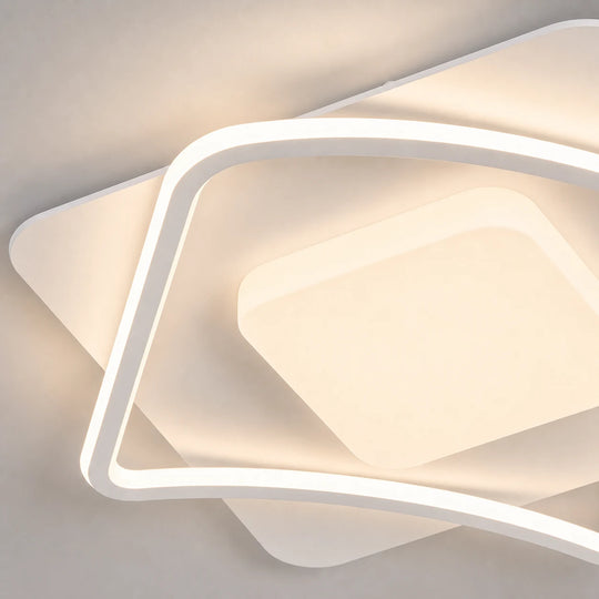 Πολυέλαιος LED με τηλεχειριστήριο MODERNO 53W, 2 τετράγωνα, κρύο/θερμό/ουδέτερο φως, ρυθμιζόμενο, λευκό - LT634-500P_closeup.png