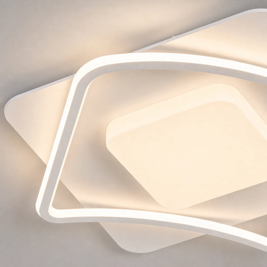 Πολυέλαιος LED με τηλεχειριστήριο MODERNO 53W, 2 τετράγωνα, κρύο/θερμό/ουδέτερο φως, ρυθμιζόμενο, λευκό - LT634-500P_closeup.png