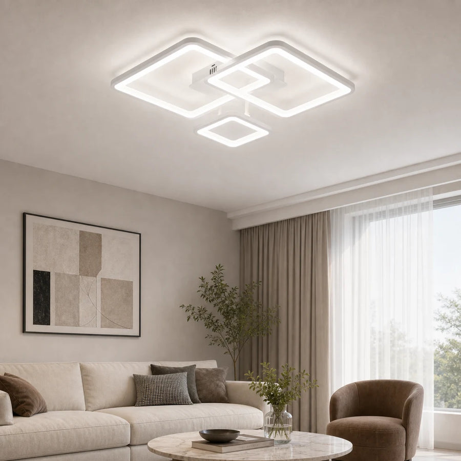 Πολυέλαιος LED με τηλεχειριστήριο ZOE, 60W, 3 τετράγωνα, κρύο/θερμό/ουδέτερο φως, ρυθμιζόμενο, λευκό, μέταλλο και ακρυλικό - LT808-3WH_808_2.png