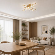 Πολυέλαιος LED με Τηλεχειριστήριο LINEX, 53W, Light 3000K/4000K/6000K, Dimmable, Gold - 02_LT171-4GD.png