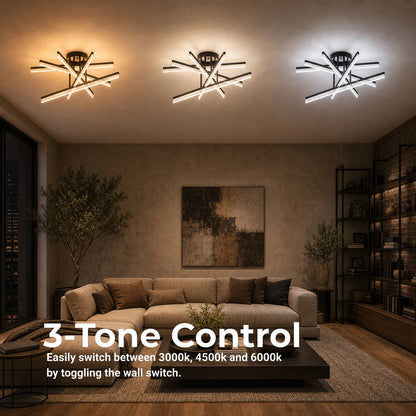 Πολυέλαιος LED με Τηλεχειριστήριο LT179/5BK, 68W, 5 Στοιχεία, Κρύο/Ζεστό/Ουδέτερο φως, Ρυθμιζόμενο, Μαύρο - 02_LT179-5BK.png