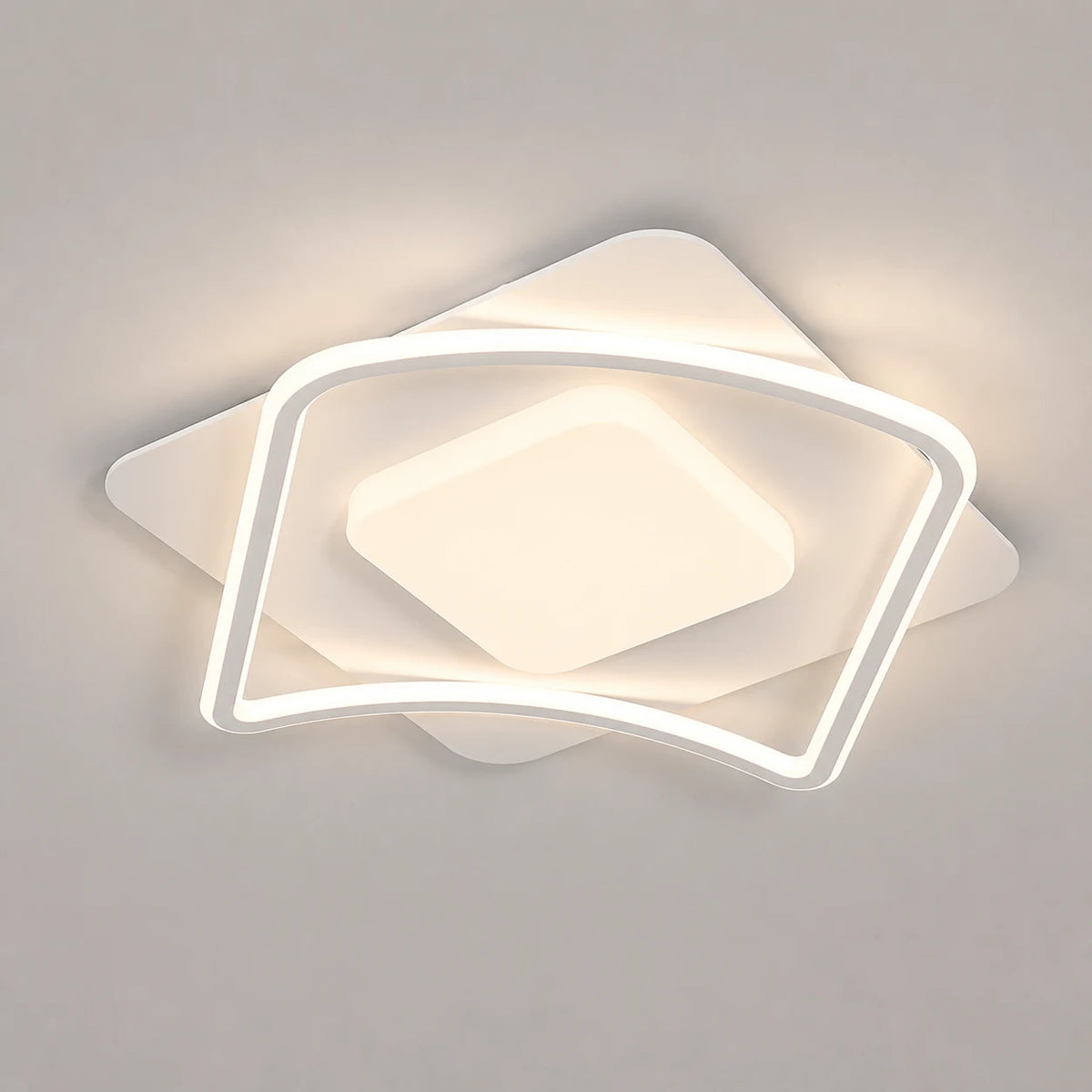 Πολυέλαιος LED με τηλεχειριστήριο MODERNO 53W, 2 τετράγωνα, κρύο/θερμό/ουδέτερο φως, ρυθμιζόμενο, λευκό - LT634-500P_cover.png