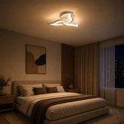 Πολυέλαιος LED με τηλεχειριστήριο LOTUS 32W, 3 Πέταλα, Κρύο/Ζεστό/Ουδέτερο φως, Ρυθμιζόμενο, Λευκό - LT660-3WH_night.png