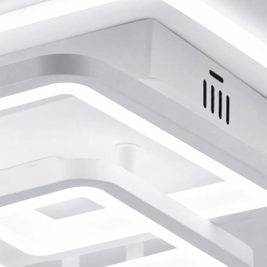 Πολυέλαιος LED με τηλεχειριστήριο ZOE, 60W, 3 τετράγωνα, κρύο/θερμό/ουδέτερο φως, ρυθμιζόμενο, λευκό, μέταλλο και ακρυλικό - LT808-3WH_closeup6000.png