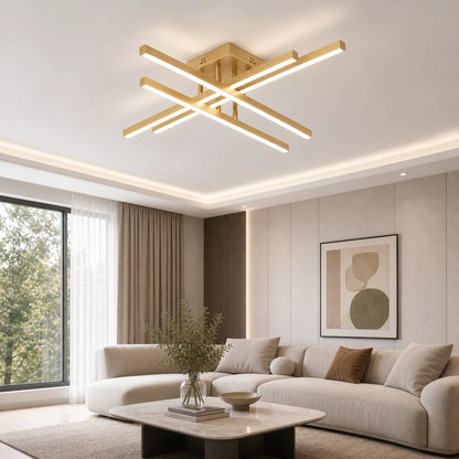 Πολυέλαιος LED με Τηλεχειριστήριο LINEX, 53W, Light 3000K/4000K/6000K, Dimmable, Gold - 05_LT171-4GD.png