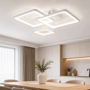 Πολυέλαιος LED με τηλεχειριστήριο ZOE, 60W, 3 τετράγωνα, κρύο/θερμό/ουδέτερο φως, ρυθμιζόμενο, λευκό, μέταλλο και ακρυλικό - LT808-3WH_dining.png