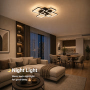 Πολυέλαιος LED με τηλεχειριστήριο ELLA 120W, 6 Τετράγωνα, Κρύο/Ζεστό/Ουδέτερο φως, Ρυθμιζόμενο, Μαύρο, Μεταλλικό και Ακρυλικό - 06_LT130-6BK.png