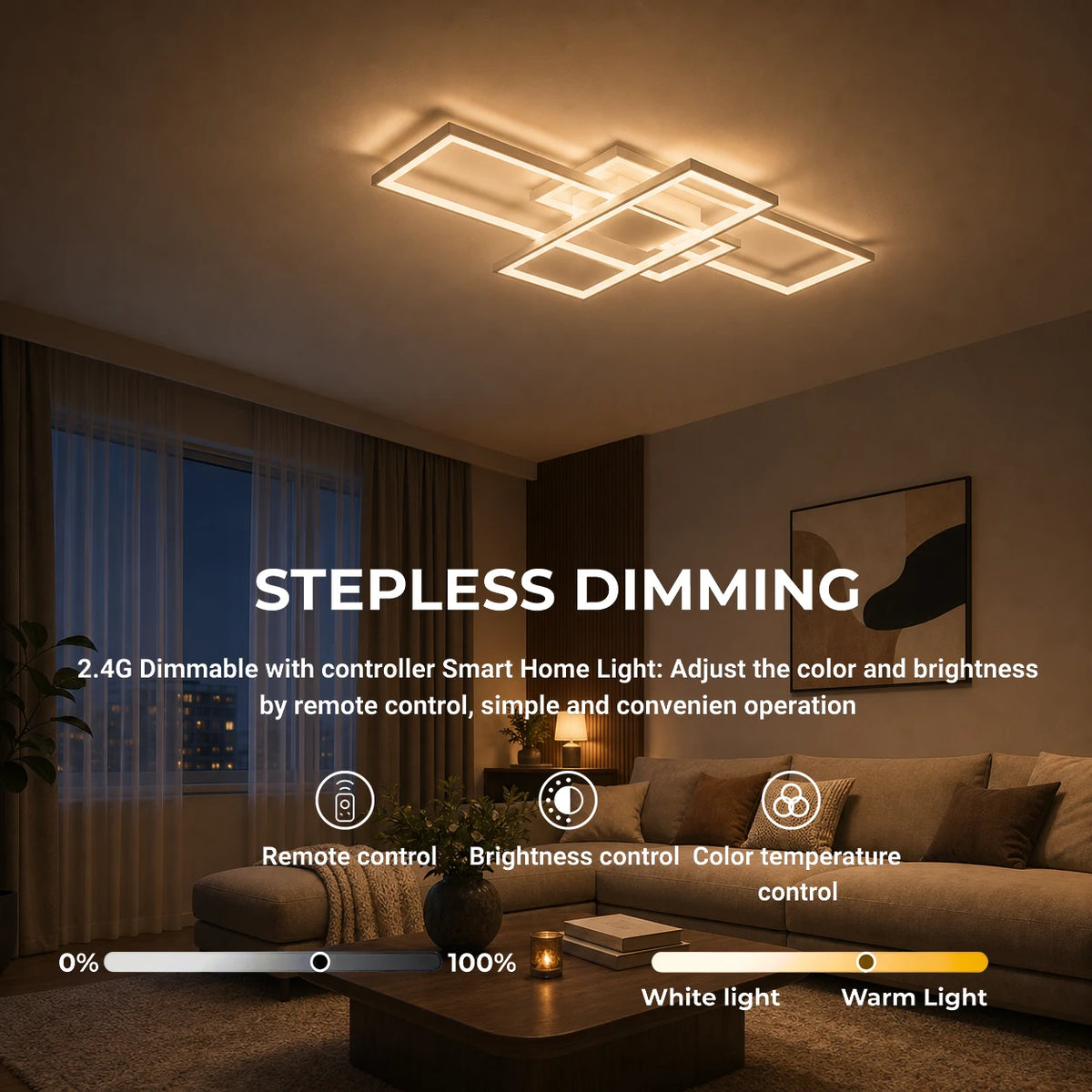 Πολυέλαιος LED με τηλεχειριστήριο LANDYN 78W, Κρύο/Ζεστό/Ουδέτερο φως, Dimable, Λευκό - 06_LT500-3WH.png