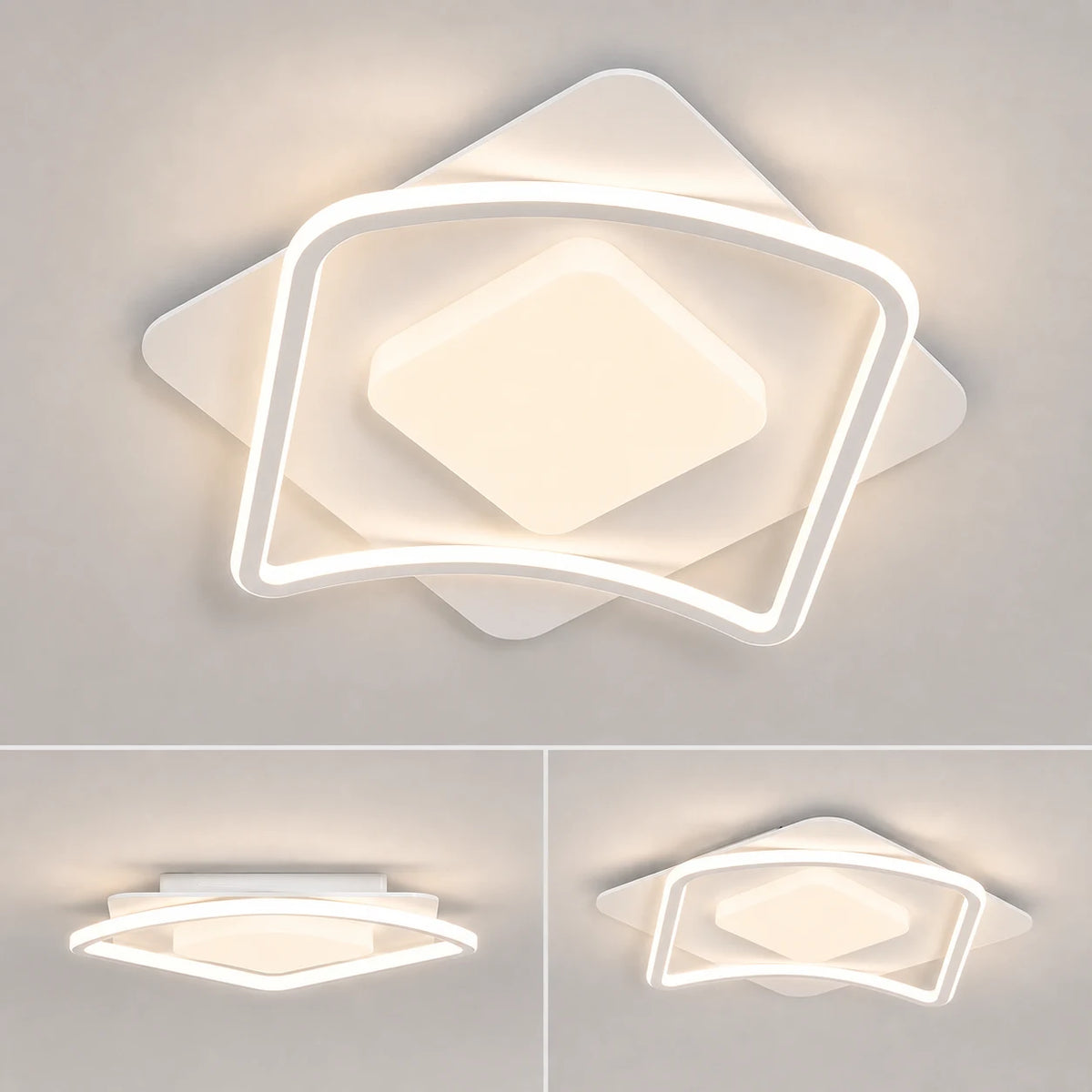 Πολυέλαιος LED με τηλεχειριστήριο MODERNO 53W, 2 τετράγωνα, κρύο/θερμό/ουδέτερο φως, ρυθμιζόμενο, λευκό - LT634-500P_spec.png