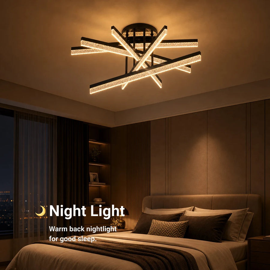 Πολυέλαιος LED με Τηλεχειριστήριο LT179/5BK, 68W, 5 Στοιχεία, Κρύο/Ζεστό/Ουδέτερο φως, Ρυθμιζόμενο, Μαύρο - 08_LT179-5BK.png