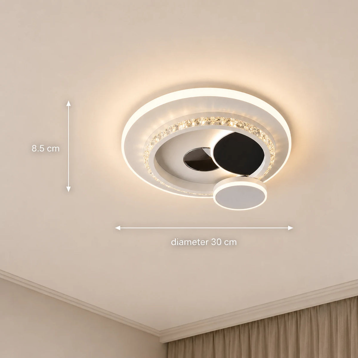 Πολυέλαιος LED με κρύσταλλο HELIOX, 37W, 4 κύκλοι, Κρύο/Ζεστό/Ουδέτερο φως, Μαύρο - 09_LL653-300BK.png