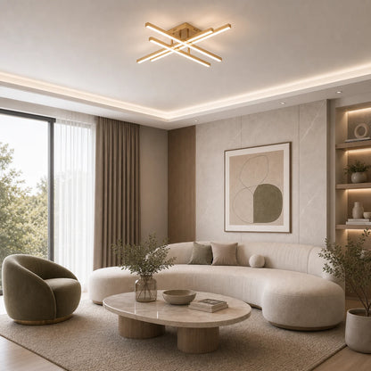 Πολυέλαιος LED με Τηλεχειριστήριο LINEX, 53W, Light 3000K/4000K/6000K, Dimmable, Gold - 09_LT171-4GD.png