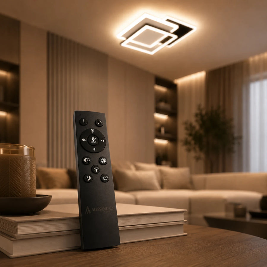 Πολυέλαιος LED με τηλεχειριστήριο CHIARA 98W, 3 Τετράγωνα, Κρύο/Ζεστό/Ουδέτερο φως, Ρυθμιζόμενο, Μαύρο - LT633-500P_x01.png