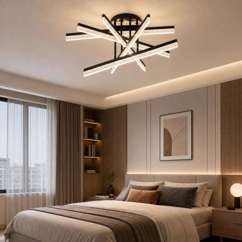 Πολυέλαιος LED με Τηλεχειριστήριο LT179/5BK, 68W, 5 Στοιχεία, Κρύο/Ζεστό/Ουδέτερο φως, Ρυθμιζόμενο, Μαύρο - 10_LT179-5BK.png