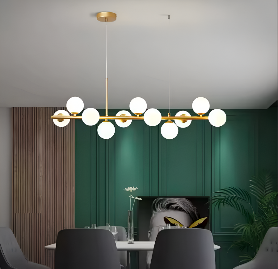 LOFT Pavilion Modern Light Bulb Chandelier, 11x G9, Gold, Metal, Adjustable Height Modern Chandeliers Προεπιλεγμένος τίτλος Alessandro Design