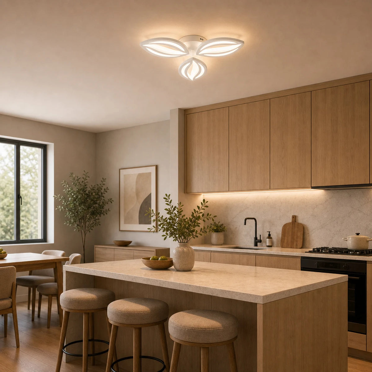 Πολυέλαιος LED με τηλεχειριστήριο ORCHID 40W, 3 Πέταλα, Κρύο/Ζεστό/Ουδέτερο φως, Ρυθμιζόμενο, Λευκό - 13_LT280-3WH.png