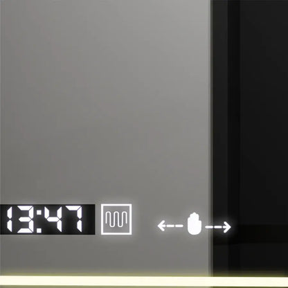 Ορθογώνιος καθρέφτης LED, 120x80 cm, Αισθητήρας Venezia Marcello MotionGlow, Σύστημα αποθολώματος, Ρολόι & Θερμόμετρο, Καθρέφτες Dimabila Marcello Προεπιλεγμένος τίτλος Alessandro Design