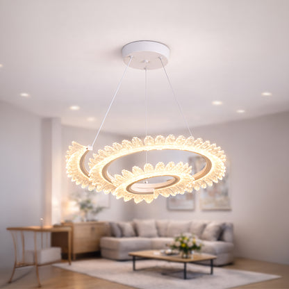 Πολυέλαιος LED με Τηλεχειριστήριο LT188WH, κρύσταλλο και μέταλλο, 40W, ρυθμιζόμενο, ρυθμιζόμενο ύψος, δροσερό/θερμό/ουδέτερο φως, πολυέλαιοι LED πολυτελείας φωτισμού με τηλεχειριστήριο προεπιλεγμένος τίτλος Alessandro Design