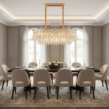 Crystal Chandelier MONARCH Supremo 14xE14, Μέγεθος 100x35 cm, Ύψος 38 cm, Γυαλιστερό χρυσό, Ρυθμιζόμενο ύψος, Κομψή σχεδίαση Crystal Chandelier Προεπιλεγμένος τίτλος Alessandro Design