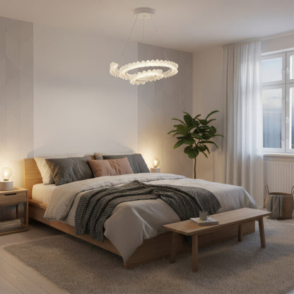 Πολυέλαιος LED με Τηλεχειριστήριο LT188WH, κρύσταλλο και μέταλλο, 40W, ρυθμιζόμενο, ρυθμιζόμενο ύψος, δροσερό/θερμό/ουδέτερο φως, πολυέλαιοι LED πολυτελείας φωτισμού με τηλεχειριστήριο προεπιλεγμένος τίτλος Alessandro Design